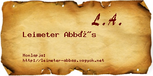 Leimeter Abbás névjegykártya